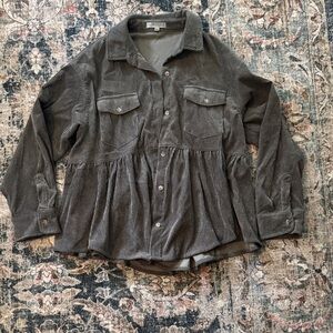 Wishlist Gray Corduroy Shirt